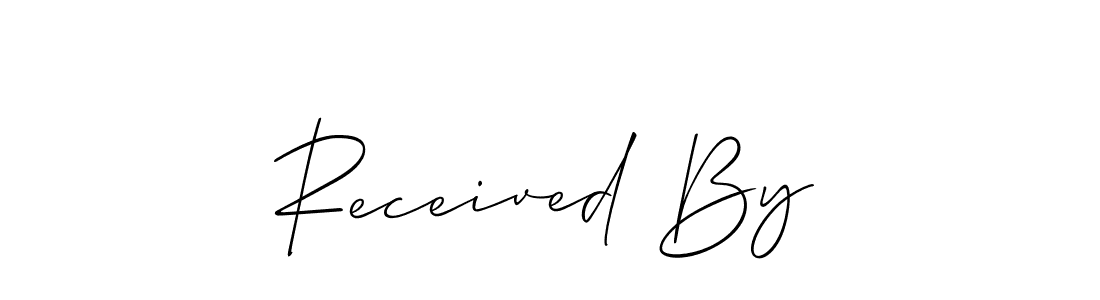 The best way (Allison_Script) to make a short signature is to pick only two or three words in your name. The name Received By include a total of six letters. For converting this name. Received By signature style 2 images and pictures png