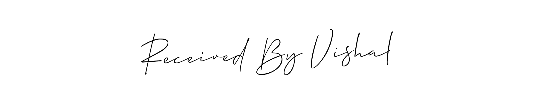 Once you've used our free online signature maker to create your best signature Allison_Script style, it's time to enjoy all of the benefits that Received By Vishal name signing documents. Received By Vishal signature style 2 images and pictures png