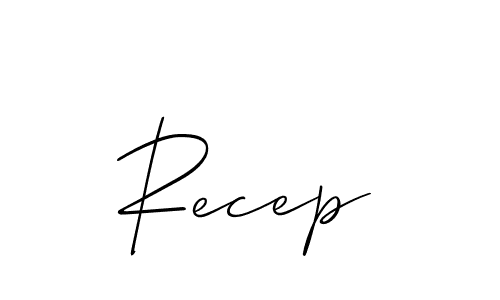 How to make Recep name signature. Use Allison_Script style for creating short signs online. This is the latest handwritten sign. Recep signature style 2 images and pictures png