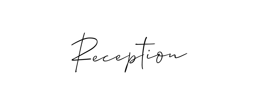 if you are searching for the best signature style for your name Reception. so please give up your signature search. here we have designed multiple signature styles  using Allison_Script. Reception signature style 2 images and pictures png