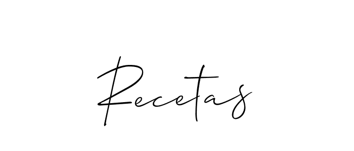 Once you've used our free online signature maker to create your best signature Allison_Script style, it's time to enjoy all of the benefits that Recetas name signing documents. Recetas signature style 2 images and pictures png