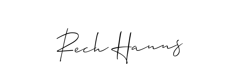 Make a short Rech Hanns signature style. Manage your documents anywhere anytime using Allison_Script. Create and add eSignatures, submit forms, share and send files easily. Rech Hanns signature style 2 images and pictures png