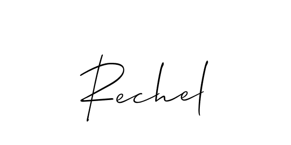 Best and Professional Signature Style for Rechel. Allison_Script Best Signature Style Collection. Rechel signature style 2 images and pictures png