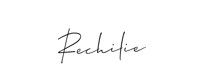 Check out images of Autograph of Rechilie name. Actor Rechilie Signature Style. Allison_Script is a professional sign style online. Rechilie signature style 2 images and pictures png