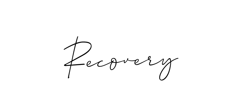 Similarly Allison_Script is the best handwritten signature design. Signature creator online .You can use it as an online autograph creator for name Recovery. Recovery signature style 2 images and pictures png