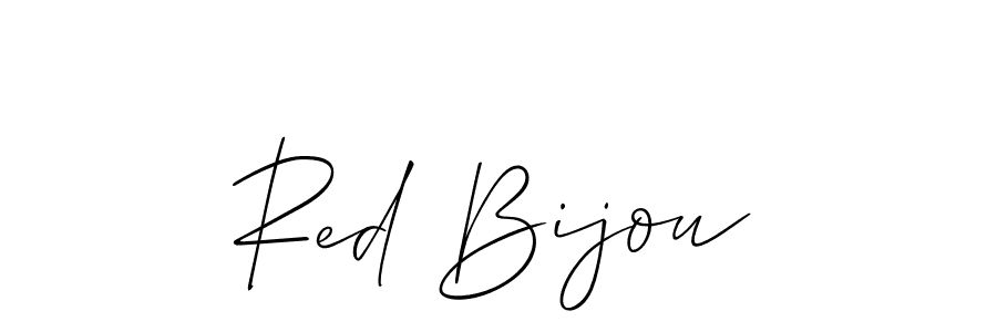 Best and Professional Signature Style for Red Bijou. Allison_Script Best Signature Style Collection. Red Bijou signature style 2 images and pictures png
