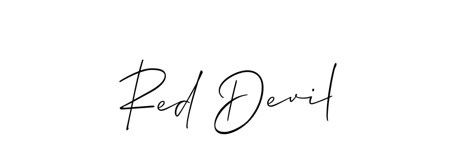 You should practise on your own different ways (Allison_Script) to write your name (Red Devil) in signature. don't let someone else do it for you. Red Devil signature style 2 images and pictures png