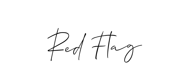 Make a beautiful signature design for name Red Flag. With this signature (Allison_Script) style, you can create a handwritten signature for free. Red Flag signature style 2 images and pictures png