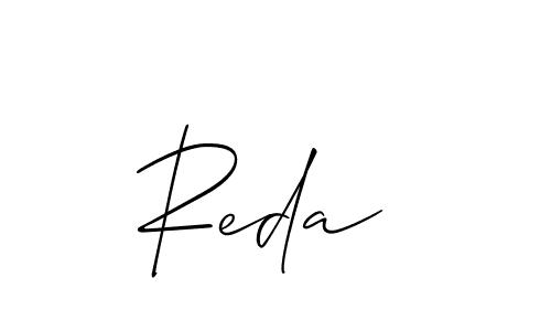 Allison_Script is a professional signature style that is perfect for those who want to add a touch of class to their signature. It is also a great choice for those who want to make their signature more unique. Get Reda  name to fancy signature for free. Reda  signature style 2 images and pictures png