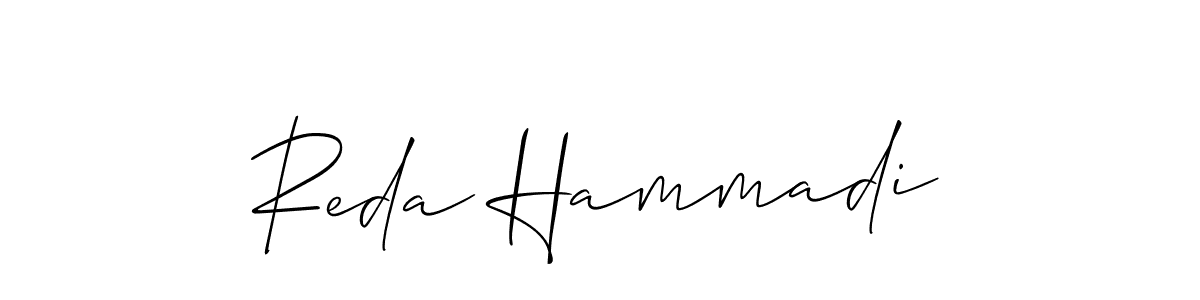 Reda Hammadi stylish signature style. Best Handwritten Sign (Allison_Script) for my name. Handwritten Signature Collection Ideas for my name Reda Hammadi. Reda Hammadi signature style 2 images and pictures png