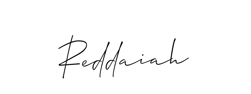 Design your own signature with our free online signature maker. With this signature software, you can create a handwritten (Allison_Script) signature for name Reddaiah. Reddaiah signature style 2 images and pictures png