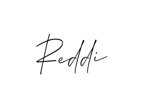 Design your own signature with our free online signature maker. With this signature software, you can create a handwritten (Allison_Script) signature for name Reddi. Reddi signature style 2 images and pictures png