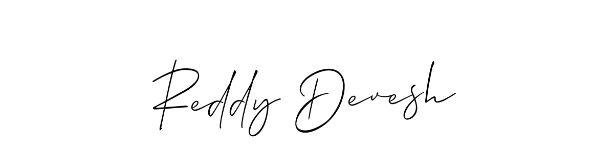 Make a beautiful signature design for name Reddy Devesh. With this signature (Allison_Script) style, you can create a handwritten signature for free. Reddy Devesh signature style 2 images and pictures png