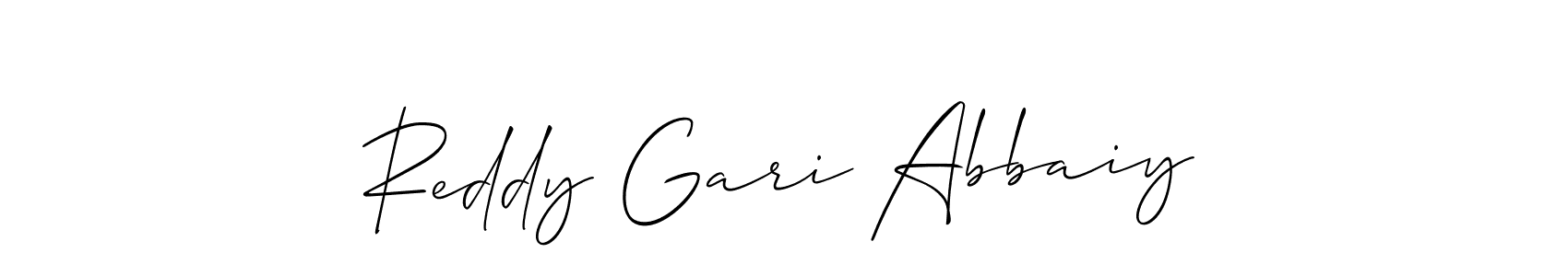 The best way (Allison_Script) to make a short signature is to pick only two or three words in your name. The name Reddy Gari Abbaiy include a total of six letters. For converting this name. Reddy Gari Abbaiy signature style 2 images and pictures png