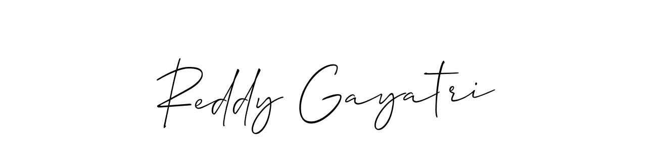 Use a signature maker to create a handwritten signature online. With this signature software, you can design (Allison_Script) your own signature for name Reddy Gayatri. Reddy Gayatri signature style 2 images and pictures png