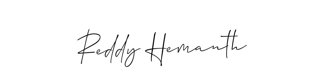 Make a short Reddy Hemanth signature style. Manage your documents anywhere anytime using Allison_Script. Create and add eSignatures, submit forms, share and send files easily. Reddy Hemanth signature style 2 images and pictures png