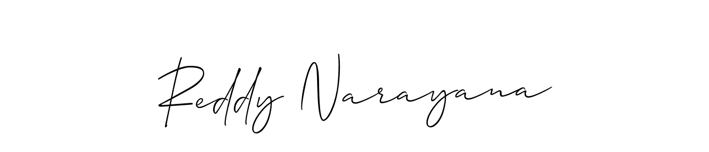 Similarly Allison_Script is the best handwritten signature design. Signature creator online .You can use it as an online autograph creator for name Reddy Narayana. Reddy Narayana signature style 2 images and pictures png