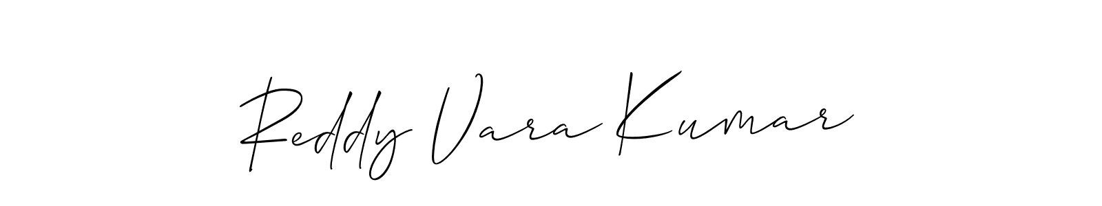 How to Draw Reddy Vara Kumar signature style? Allison_Script is a latest design signature styles for name Reddy Vara Kumar. Reddy Vara Kumar signature style 2 images and pictures png