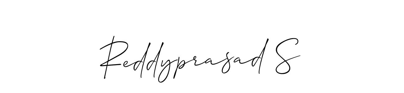 Make a beautiful signature design for name Reddyprasad S. With this signature (Allison_Script) style, you can create a handwritten signature for free. Reddyprasad S signature style 2 images and pictures png