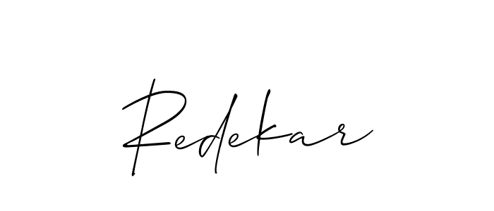 Create a beautiful signature design for name Redekar. With this signature (Allison_Script) fonts, you can make a handwritten signature for free. Redekar signature style 2 images and pictures png