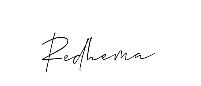 It looks lik you need a new signature style for name Redhema. Design unique handwritten (Allison_Script) signature with our free signature maker in just a few clicks. Redhema signature style 2 images and pictures png