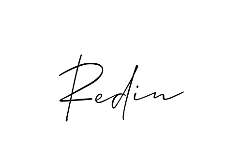 Create a beautiful signature design for name Redin. With this signature (Allison_Script) fonts, you can make a handwritten signature for free. Redin signature style 2 images and pictures png