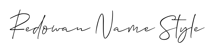 The Allison_Script handwriting style adds charm and authenticity to name Redowan Name Style. A wonderful choice for personal thank-you notes. Redowan Name Style signature style 2 images and pictures png