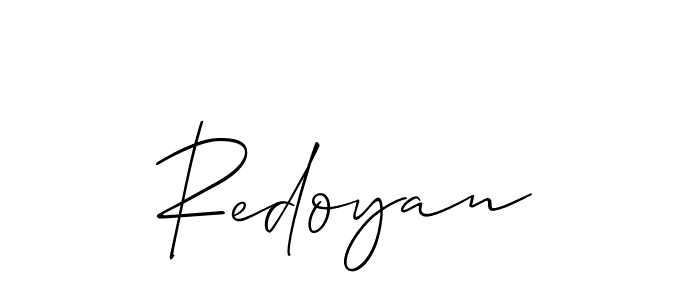 How to make Redoyan name signature. Use Allison_Script style for creating short signs online. This is the latest handwritten sign. Redoyan signature style 2 images and pictures png