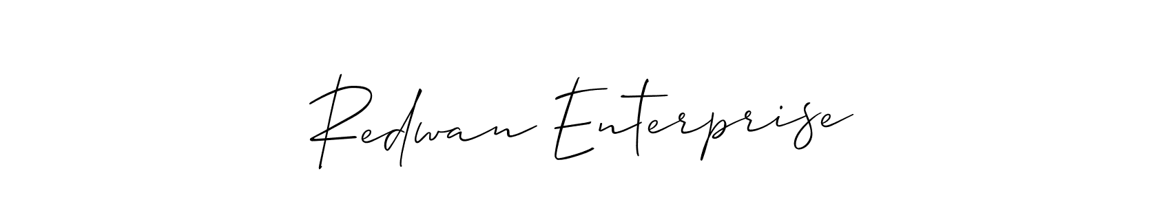 How to make Redwan Enterprise name signature. Use Allison_Script style for creating short signs online. This is the latest handwritten sign. Redwan Enterprise signature style 2 images and pictures png