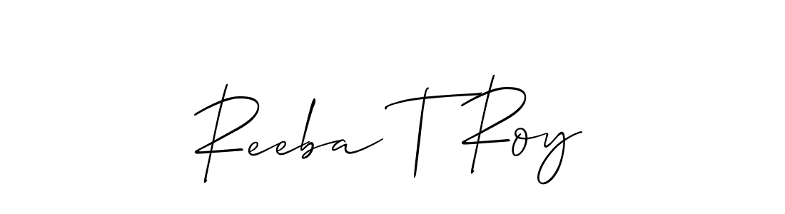 Best and Professional Signature Style for Reeba T Roy. Allison_Script Best Signature Style Collection. Reeba T Roy signature style 2 images and pictures png