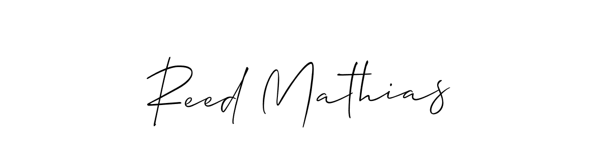 How to make Reed Mathias signature? Allison_Script is a professional autograph style. Create handwritten signature for Reed Mathias name. Reed Mathias signature style 2 images and pictures png
