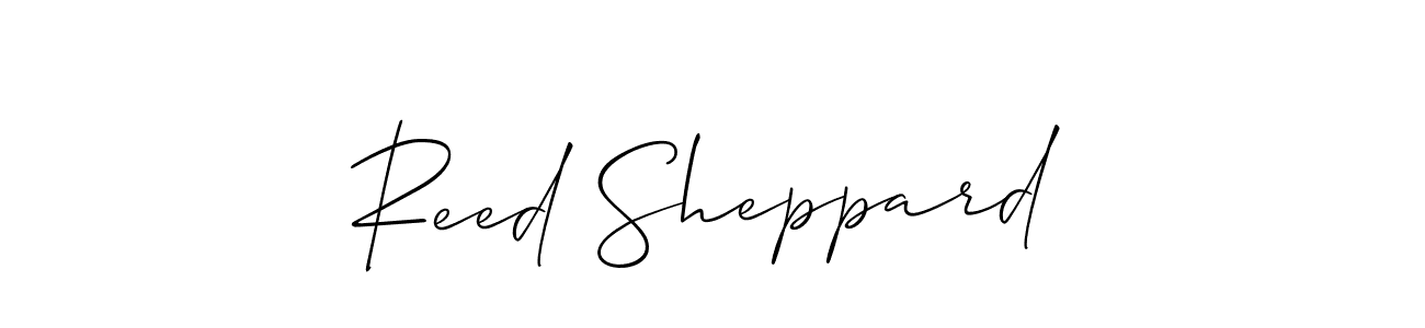 You should practise on your own different ways (Allison_Script) to write your name (Reed Sheppard) in signature. don't let someone else do it for you. Reed Sheppard signature style 2 images and pictures png
