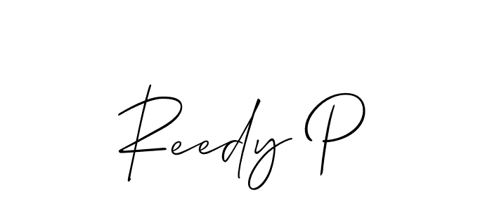 How to Draw Reedy P signature style? Allison_Script is a latest design signature styles for name Reedy P. Reedy P signature style 2 images and pictures png