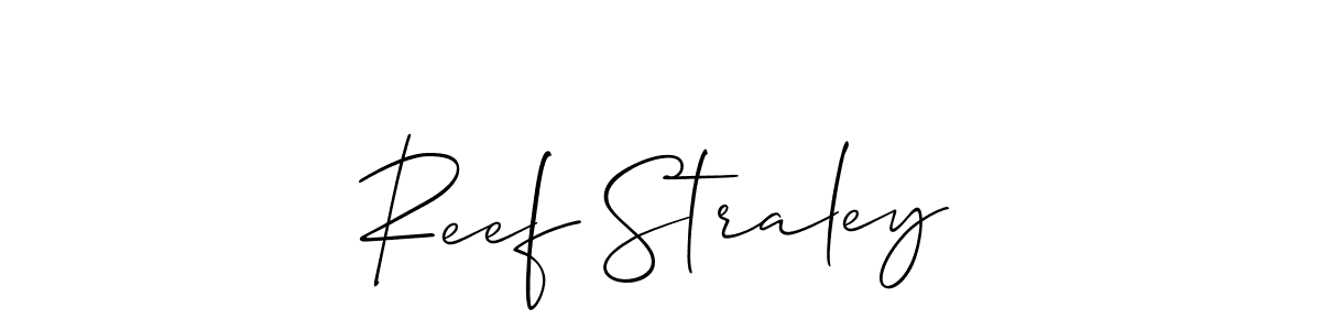 Similarly Allison_Script is the best handwritten signature design. Signature creator online .You can use it as an online autograph creator for name Reef Straley. Reef Straley signature style 2 images and pictures png