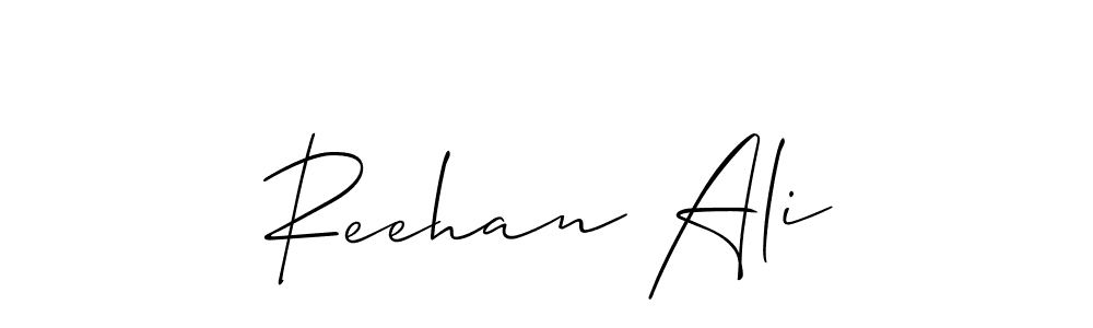 Design your own signature with our free online signature maker. With this signature software, you can create a handwritten (Allison_Script) signature for name Reehan Ali. Reehan Ali signature style 2 images and pictures png