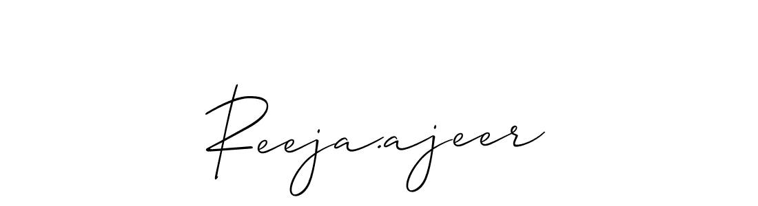 Reeja.ajeer stylish signature style. Best Handwritten Sign (Allison_Script) for my name. Handwritten Signature Collection Ideas for my name Reeja.ajeer. Reeja.ajeer signature style 2 images and pictures png