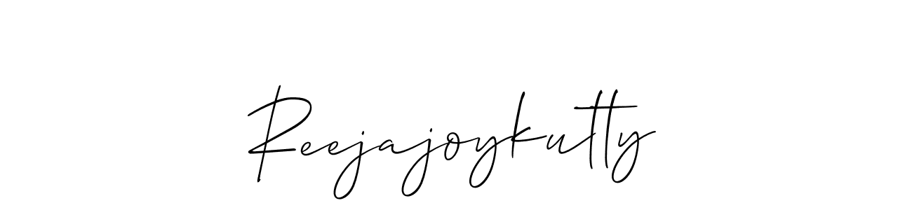 Design your own signature with our free online signature maker. With this signature software, you can create a handwritten (Allison_Script) signature for name Reejajoykutty. Reejajoykutty signature style 2 images and pictures png