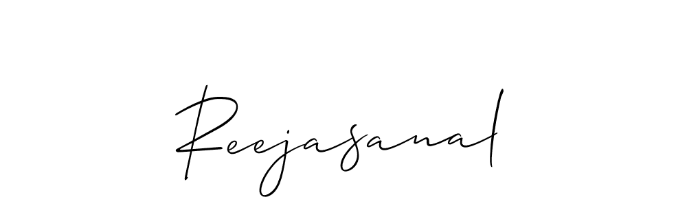 How to Draw Reejasanal signature style? Allison_Script is a latest design signature styles for name Reejasanal. Reejasanal signature style 2 images and pictures png