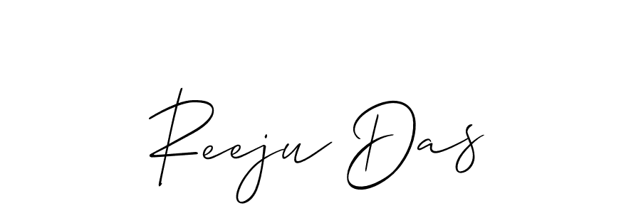 Make a beautiful signature design for name Reeju Das. With this signature (Allison_Script) style, you can create a handwritten signature for free. Reeju Das signature style 2 images and pictures png