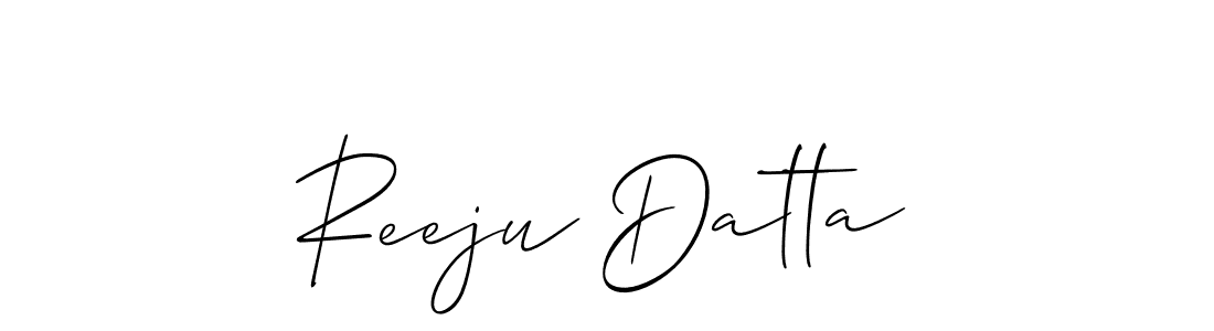 You can use this online signature creator to create a handwritten signature for the name Reeju Datta. This is the best online autograph maker. Reeju Datta signature style 2 images and pictures png