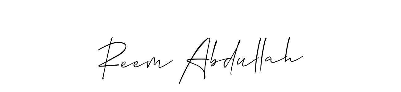 Make a short Reem Abdullah signature style. Manage your documents anywhere anytime using Allison_Script. Create and add eSignatures, submit forms, share and send files easily. Reem Abdullah signature style 2 images and pictures png