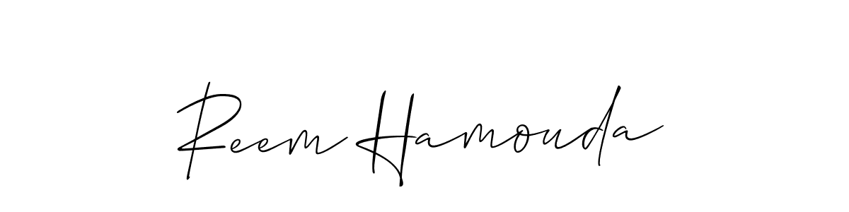 How to make Reem Hamouda signature? Allison_Script is a professional autograph style. Create handwritten signature for Reem Hamouda name. Reem Hamouda signature style 2 images and pictures png