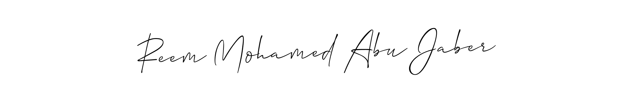 Also we have Reem Mohamed Abu Jaber name is the best signature style. Create professional handwritten signature collection using Allison_Script autograph style. Reem Mohamed Abu Jaber signature style 2 images and pictures png
