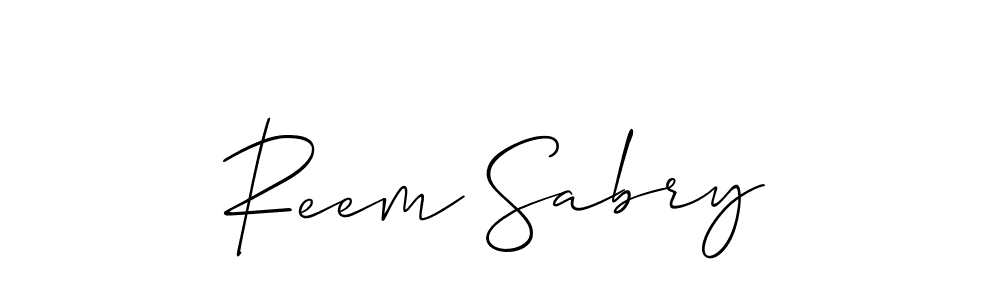 Design your own signature with our free online signature maker. With this signature software, you can create a handwritten (Allison_Script) signature for name Reem Sabry. Reem Sabry signature style 2 images and pictures png