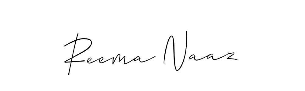 How to make Reema Naaz signature? Allison_Script is a professional autograph style. Create handwritten signature for Reema Naaz name. Reema Naaz signature style 2 images and pictures png