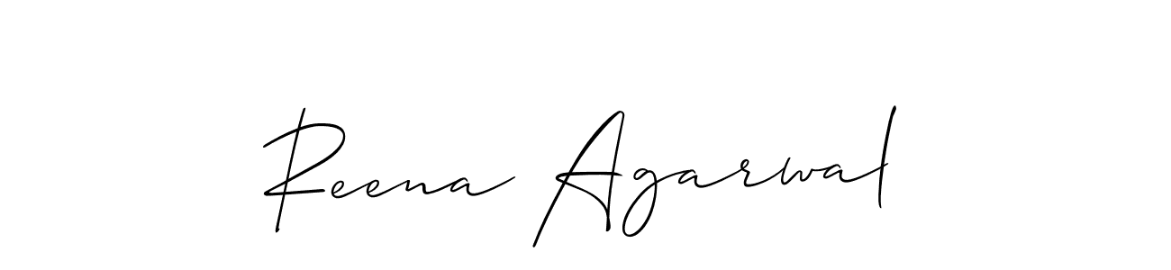 Make a short Reena Agarwal signature style. Manage your documents anywhere anytime using Allison_Script. Create and add eSignatures, submit forms, share and send files easily. Reena Agarwal signature style 2 images and pictures png