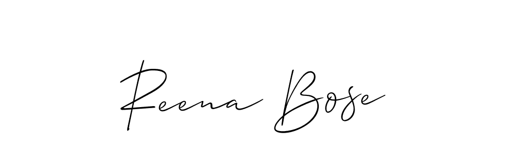 Reena Bose stylish signature style. Best Handwritten Sign (Allison_Script) for my name. Handwritten Signature Collection Ideas for my name Reena Bose. Reena Bose signature style 2 images and pictures png