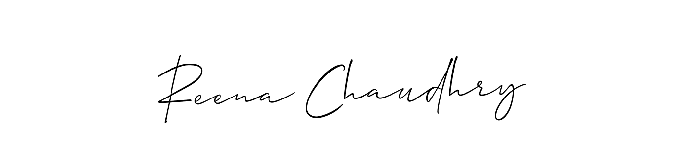 Reena Chaudhry stylish signature style. Best Handwritten Sign (Allison_Script) for my name. Handwritten Signature Collection Ideas for my name Reena Chaudhry. Reena Chaudhry signature style 2 images and pictures png