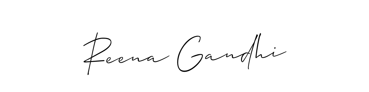 This is the best signature style for the Reena Gandhi name. Also you like these signature font (Allison_Script). Mix name signature. Reena Gandhi signature style 2 images and pictures png