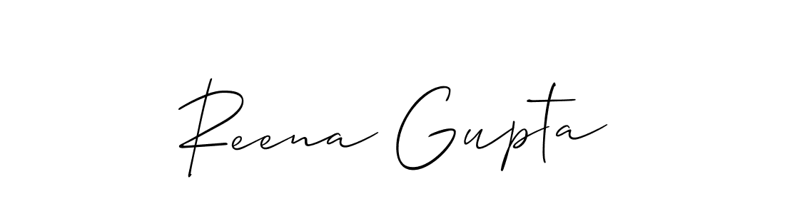 Also we have Reena Gupta name is the best signature style. Create professional handwritten signature collection using Allison_Script autograph style. Reena Gupta signature style 2 images and pictures png